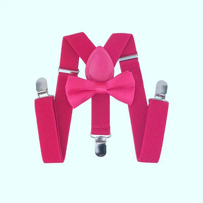 Yienws Băieți Fete Bretele Papion pentru Bebeluși Copii Pantaloni Papion Bretele pentru Copii Roz Roșu Negru Szelki Bretels YiA050