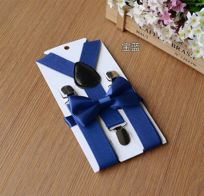 1PC Dječji elastični tregeri i leptir mašna Odgovarajući smoking odijelo Unisex Dječaci Djevojčice Dječji kostim s leptir mašnom Podesiva Y-naramenica