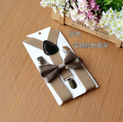 1PC Dječji elastični tregeri i leptir mašna Odgovarajući smoking odijelo Unisex Dječaci Djevojčice Dječji kostim s leptir mašnom Podesiva Y-naramenica