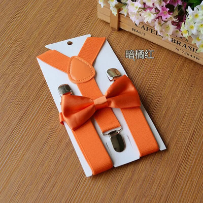 1PC Dječji elastični tregeri i leptir mašna Odgovarajući smoking odijelo Unisex Dječaci Djevojčice Dječji kostim s leptir mašnom Podesiva Y-naramenica