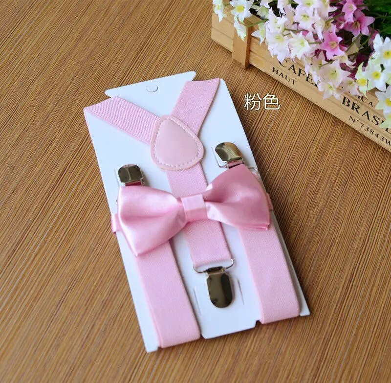 1PC Dječji elastični tregeri i leptir mašna Odgovarajući smoking odijelo Unisex Dječaci Djevojčice Dječji kostim s leptir mašnom Podesiva Y-naramenica