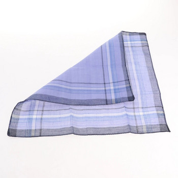 12 бр. Модни мъжки карирани памучни джобни носни кърпички Комплект кърпи с джобни квадратчета 36 x 37 см