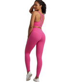 Jedna boja Gym Fitness Yoga Set Legging Back Cross Sport Grudnjak Top 2pc Odijelo Comprehensive Training Jog Ženski izrezana kravata Okrugli ovratnik