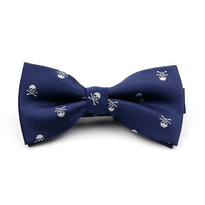 Papion de modă pentru bărbați cu craniu 100% microfibră Papion țesut din poliester jacquard fluture pentru nuntă rochie de petrecere de Halloween Lenjerie de gât