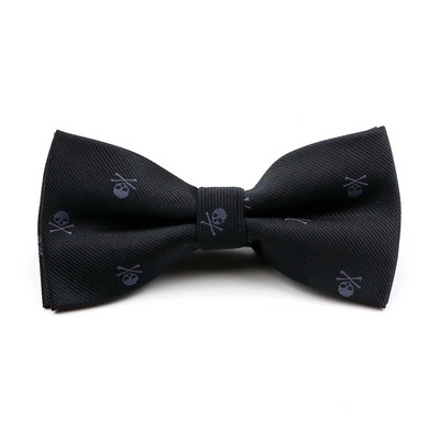 Papion de modă pentru bărbați cu craniu 100% microfibră Papion țesut din poliester jacquard fluture pentru nuntă rochie de petrecere de Halloween Lenjerie de gât