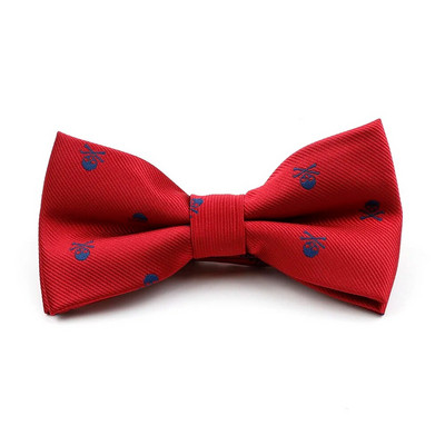 Papion de modă pentru bărbați cu craniu 100% microfibră Papion țesut din poliester jacquard fluture pentru nuntă rochie de petrecere de Halloween Lenjerie de gât