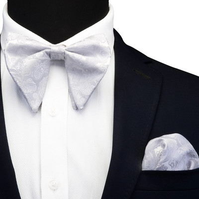 Set papion mare din mătase Ricnais pentru bărbați, roșu, alb, cachetele, costum papion pentru bărbați, nuntă, cravată, cadouri