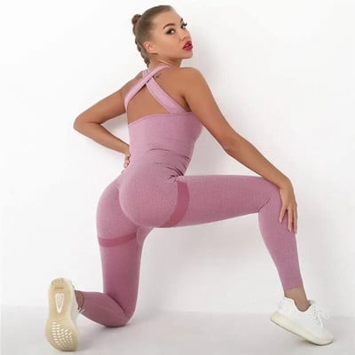 Sport öltöny Jóga ruhák Szett Ruhák Fitnesz Jumpsuit Sportruházat Női Tornaterem Futó Edzés Sportruha viselet Női 205