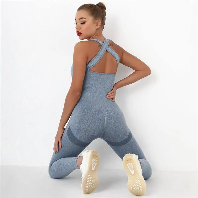 Sport öltöny Jóga ruhák Szett Ruhák Fitnesz Jumpsuit Sportruházat Női Tornaterem Futó Edzés Sportruha viselet Női 205