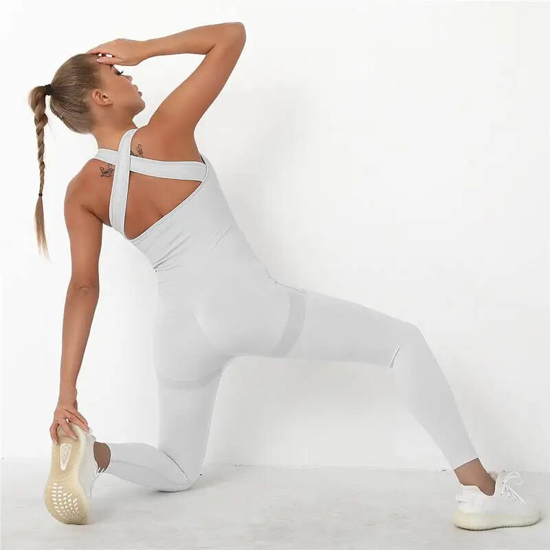 Sport öltöny Jóga ruhák Szett Ruhák Fitnesz Jumpsuit Sportruházat Női Tornaterem Futó Edzés Sportruha viselet Női 205