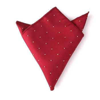 Νέο κόκκινο τετράγωνο τσέπης για άνδρες Ζακάρ πετσέτα στήθους Wedding Hanky Gentlemen Hankies Ανδρικά κοστούμια Handkerchief Groom Pocket Pocket