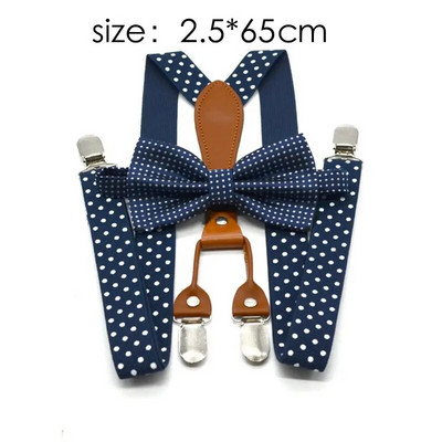 Yienws Baby Copii Bretete și Papion Roșu Bleumarin Buline Băieți Bretele Papioni Fete Tirantes Bebe 65cm 110cm YiA154