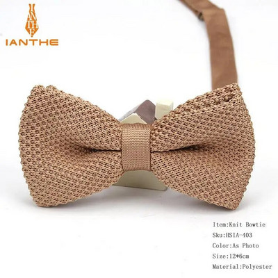 Нов стил, мъже, жени, плетена папийонка, регулируема пеперуда, двуетажна вратовръзка, папионка, дизайнерско плетиво, сватбена плетена папийонка