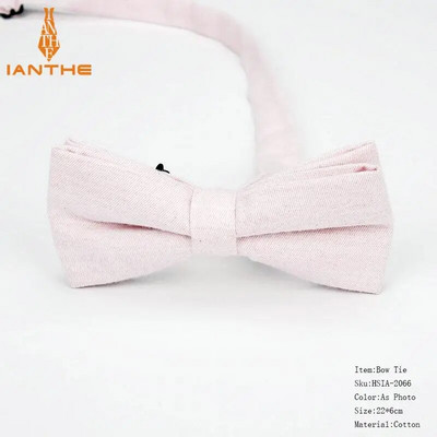 Nou-nouț bărbați modă papion bumbac fluture cravată roșu albastru roz solid copii papion smoking părinți copii funde fluture masculin