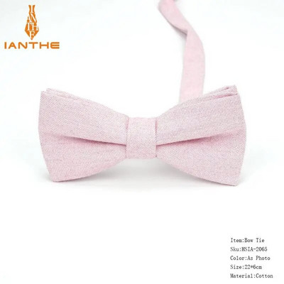 Nou-nouț bărbați modă papion bumbac fluture cravată roșu albastru roz solid copii papion smoking părinți copii funde fluture masculin