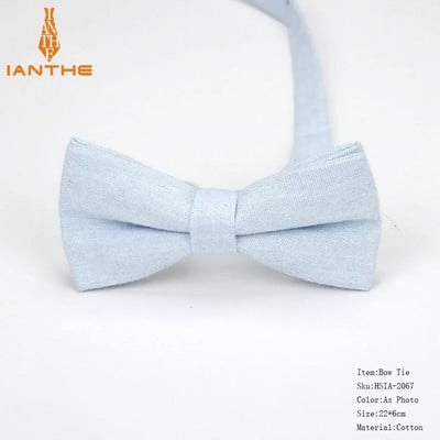 Nou-nouț bărbați modă papion bumbac fluture cravată roșu albastru roz solid copii papion smoking părinți copii funde fluture masculin