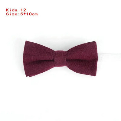 Nou-nouț bărbați modă papion bumbac fluture cravată roșu albastru roz solid copii papion smoking părinți copii funde fluture masculin