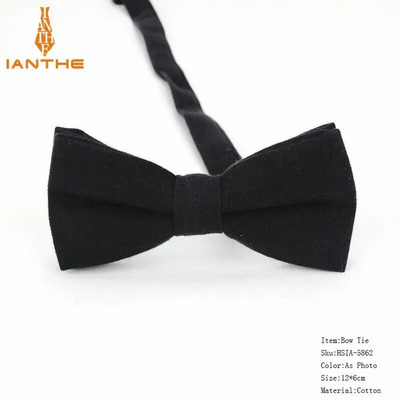 Nou-nouț bărbați modă papion bumbac fluture cravată roșu albastru roz solid copii papion smoking părinți copii funde fluture masculin