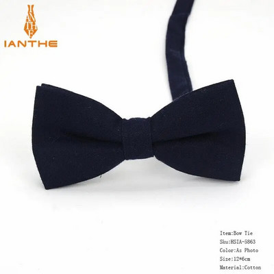 Nou-nouț bărbați modă papion bumbac fluture cravată roșu albastru roz solid copii papion smoking părinți copii funde fluture masculin