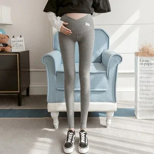 8832# 95% bumbac peste V talie joasă burtă maternitate legging slab pantaloni ajustabili haine pentru femei însărcinate primăvară sarcină