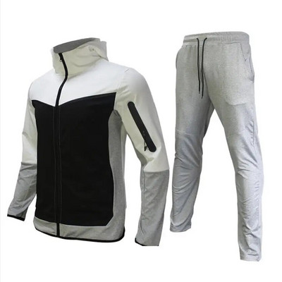 Europa America Costum de trening pentru bărbați Hanoră cu glugă din bumbac Pantaloni de trening stretch Set sport Îmbrăcăminte Îmbrăcăminte de antrenament Palton de bună calitate Costum casual