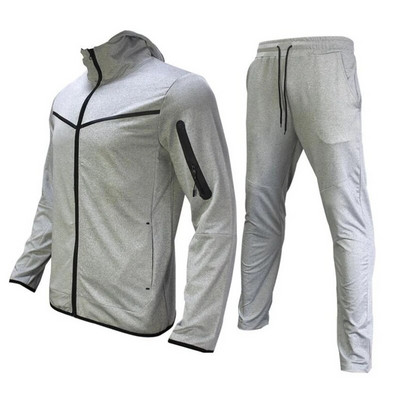 Europa America Costum de trening pentru bărbați Hanoră cu glugă din bumbac Pantaloni de trening stretch Set sport Îmbrăcăminte Îmbrăcăminte de antrenament Palton de bună calitate Costum casual