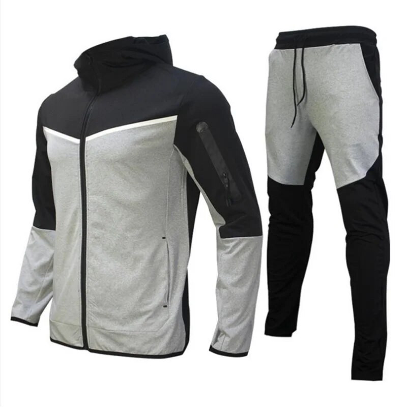 Europa America Costum de trening pentru bărbați Hanoră cu glugă din bumbac Pantaloni de trening stretch Set sport Îmbrăcăminte Îmbrăcăminte de antrenament Palton de bună calitate Costum casual