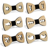 Νέα ανδρικά κλασικά παπιγιόν από ξύλο μπαμπού με λέιζερ Ξύλινα για αγόρια κούφια παπιγιόν κόμποι Gravatas Cravat For Man