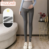 2023 Őszi Tél Zökkenőmentes Vastag Meleg Bársony Cápanadrág leggings Kismama Legging Alkalmi jóganadrág Terhes nők Terhesség