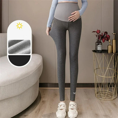2023 Őszi Tél Zökkenőmentes Vastag Meleg Bársony Cápanadrág leggings Kismama Legging Alkalmi jóganadrág Terhes nők Terhesség