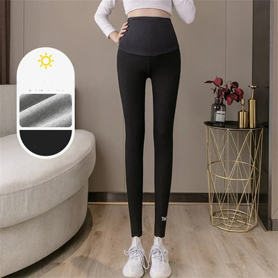 2023 Őszi Tél Zökkenőmentes Vastag Meleg Bársony Cápanadrág leggings Kismama Legging Alkalmi jóganadrág Terhes nők Terhesség