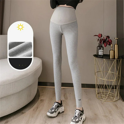 2023 Őszi Tél Zökkenőmentes Vastag Meleg Bársony Cápanadrág leggings Kismama Legging Alkalmi jóganadrág Terhes nők Terhesség