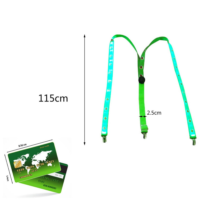 Ζαρτιέρες LED Φωτιστικό LED Παπιγιόν Φωτιζόμενες με κλιπ ζώνης με τιράντες Vintage καινοτόμο ελαστική ρυθμιζόμενη ανάρτηση για Club Patry