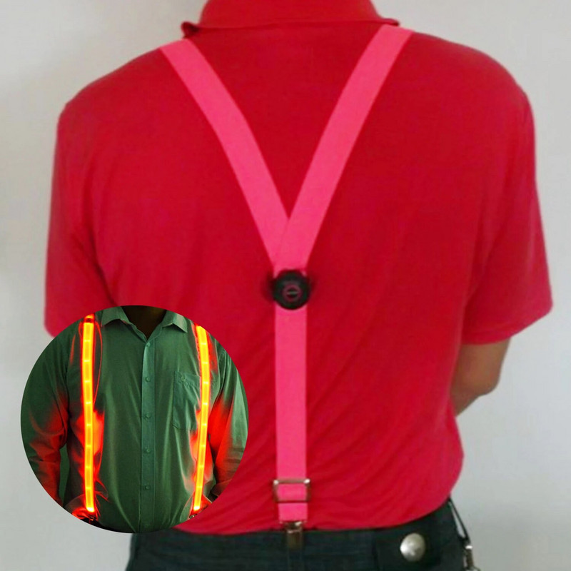 Ζαρτιέρες LED Φωτιστικό LED Παπιγιόν Φωτιζόμενες με κλιπ ζώνης με τιράντες Vintage καινοτόμο ελαστική ρυθμιζόμενη ανάρτηση για Club Patry