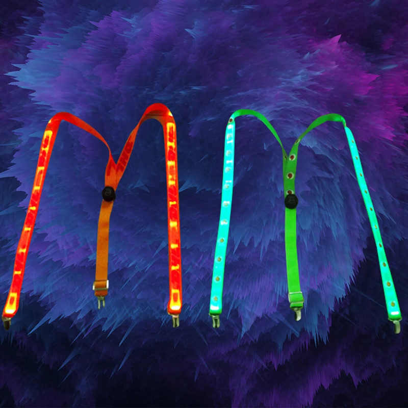 Ζαρτιέρες LED Φωτιστικό LED Παπιγιόν Φωτιζόμενες με κλιπ ζώνης με τιράντες Vintage καινοτόμο ελαστική ρυθμιζόμενη ανάρτηση για Club Patry