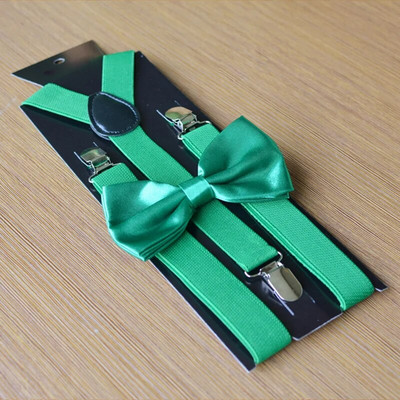 Bretele bărbați cu papion Set papion de modă Bretele băieți Femei Fete Bretele reglabile pentru cravate de nuntă Accesorii
