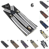 Divatos Vintage alkalmi csíkos felnőttek függő és csokornyakkendő készletek férfiaknak nőknek gyerekeknek rugalmas és állítható karácsonyi ajándék