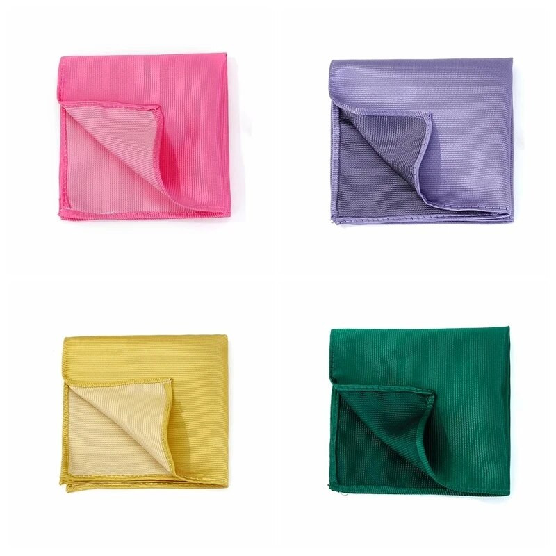 Batistă de înaltă calitate, pătrat de buzunar, 24 în dungi, în culori uni, pentru petrecere formală de afaceri, costum de nuntă, accesorii, performanță