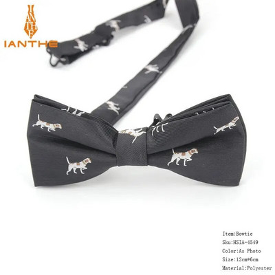 Potpuno novi stil muške leptir-mašne iz crtanih filmova za muškarce Poliester Jacquard leptir-mašna sa životinjama Vjenčana poslovna odijela Leptir-mašne Gravatas leptir