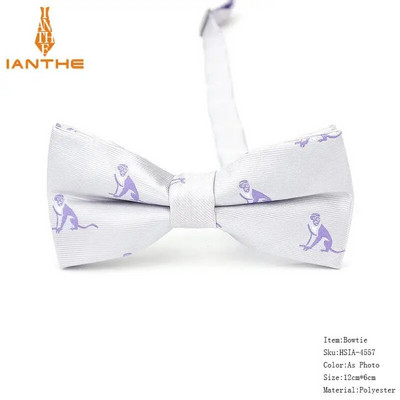 Potpuno novi stil muške leptir-mašne iz crtanih filmova za muškarce Poliester Jacquard leptir-mašna sa životinjama Vjenčana poslovna odijela Leptir-mašne Gravatas leptir