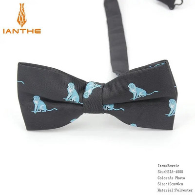 Potpuno novi stil muške leptir-mašne iz crtanih filmova za muškarce Poliester Jacquard leptir-mašna sa životinjama Vjenčana poslovna odijela Leptir-mašne Gravatas leptir