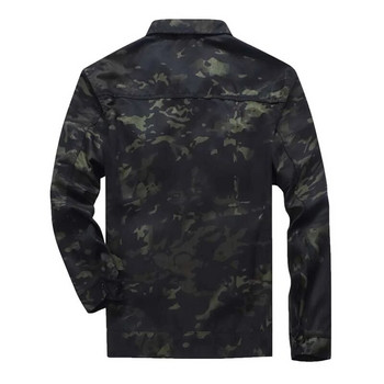 Мъжки камуфлажен военен тактически комплект, устойчив на износване, много джобове, дишащ, от 2 части, мъжко облекло за спортно катерене на открито