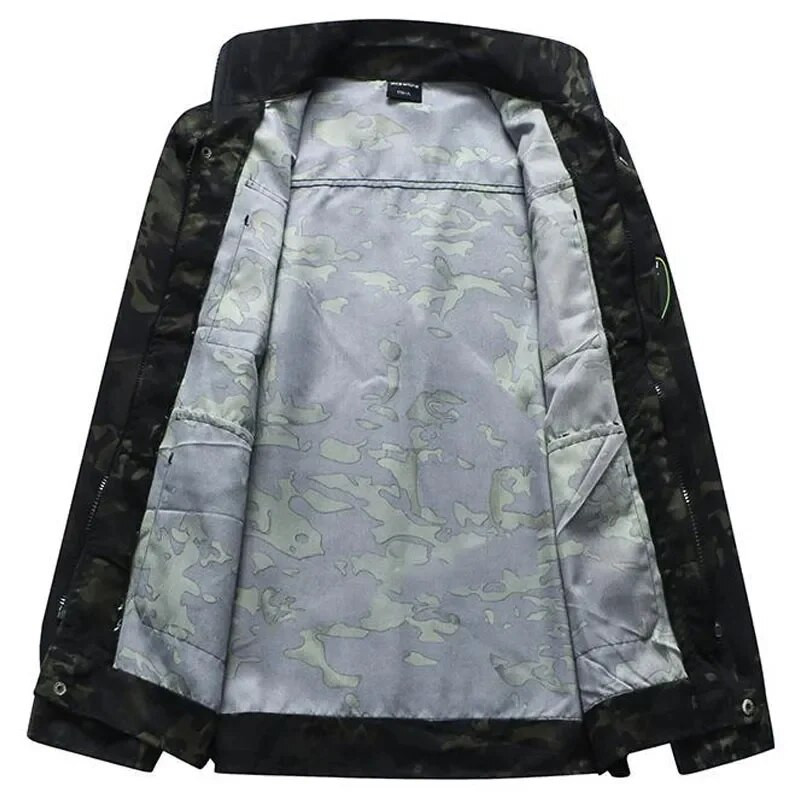 Vyriškas kamufliažinis karinės taktikos rinkinys, atsparus dėvėjimui, kelių kišenių, kvėpuojantis 2 dalių vyriški lauko sportiniai laipiojimo drabužiai