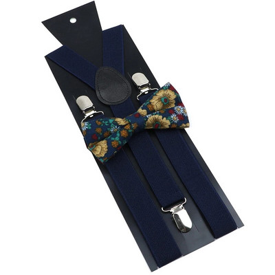 Seturi de bretele cu papion din bumbac, roșu vin, albastru, bretele elastice bărbați, femei, curele fluture, costum de nuntă, accesorii pentru fustă, cadou