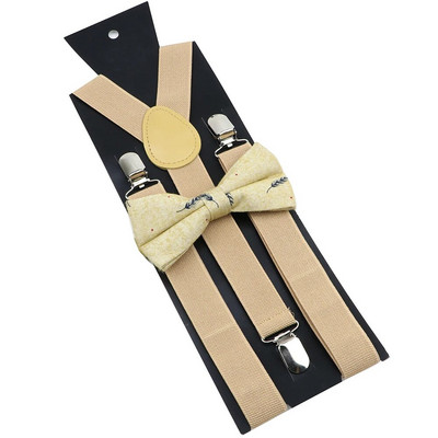 Seturi de bretele cu papion din bumbac, roșu vin, albastru, bretele elastice bărbați, femei, curele fluture, costum de nuntă, accesorii pentru fustă, cadou