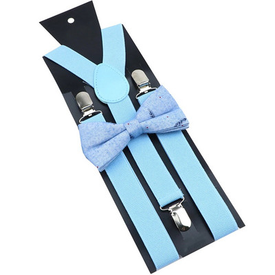 Seturi de bretele cu papion din bumbac, roșu vin, albastru, bretele elastice bărbați, femei, curele fluture, costum de nuntă, accesorii pentru fustă, cadou