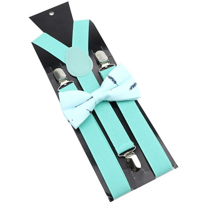 Seturi de bretele cu papion din bumbac, roșu vin, albastru, bretele elastice bărbați, femei, curele fluture, costum de nuntă, accesorii pentru fustă, cadou