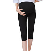 2024 új nyári magas derekú terhes leggings fekete kismama nadrág Capris nagy méretű állítható nadrág anyának