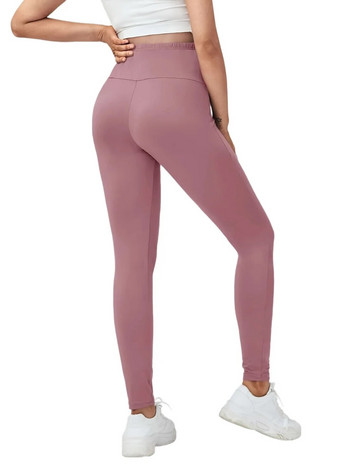 2023 Есен Дамски тренировъчни йога панталони за бременни Premama Плътен цвят Поддръжка на корема с висока талия Спортно облекло Клинове Дрехи за бременни