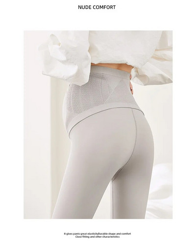Oksági magas derekú terhességi leggings vékony kismama ruhák terhes nők hastámasz nadrágja jóga alakformáló nadrág